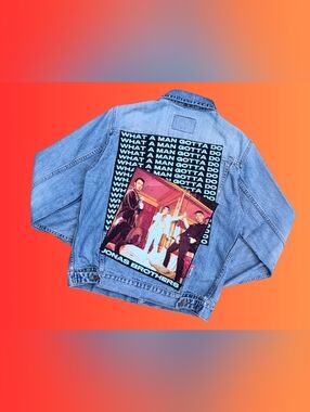 Handmade, Upcycled Jonas Brothers, What a Man Gotta Do Denim Jacket Size S